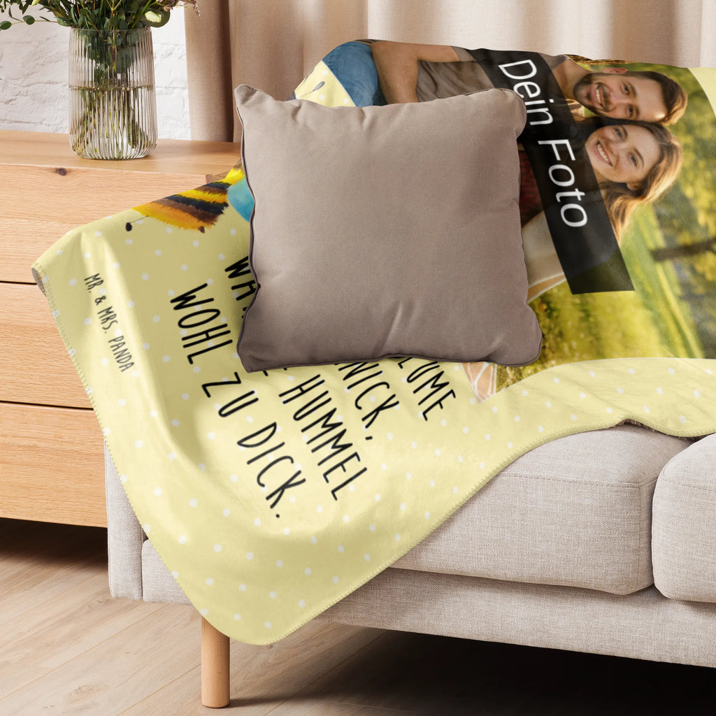 Sherpa Photo Cuddle Blanket bumblebee fluffy Foto Kuscheldecke, Tiermotive, Gute Laune, lustige Sprüche, Tiere, Biene, Hummel, Natur, Blume, Flauschig