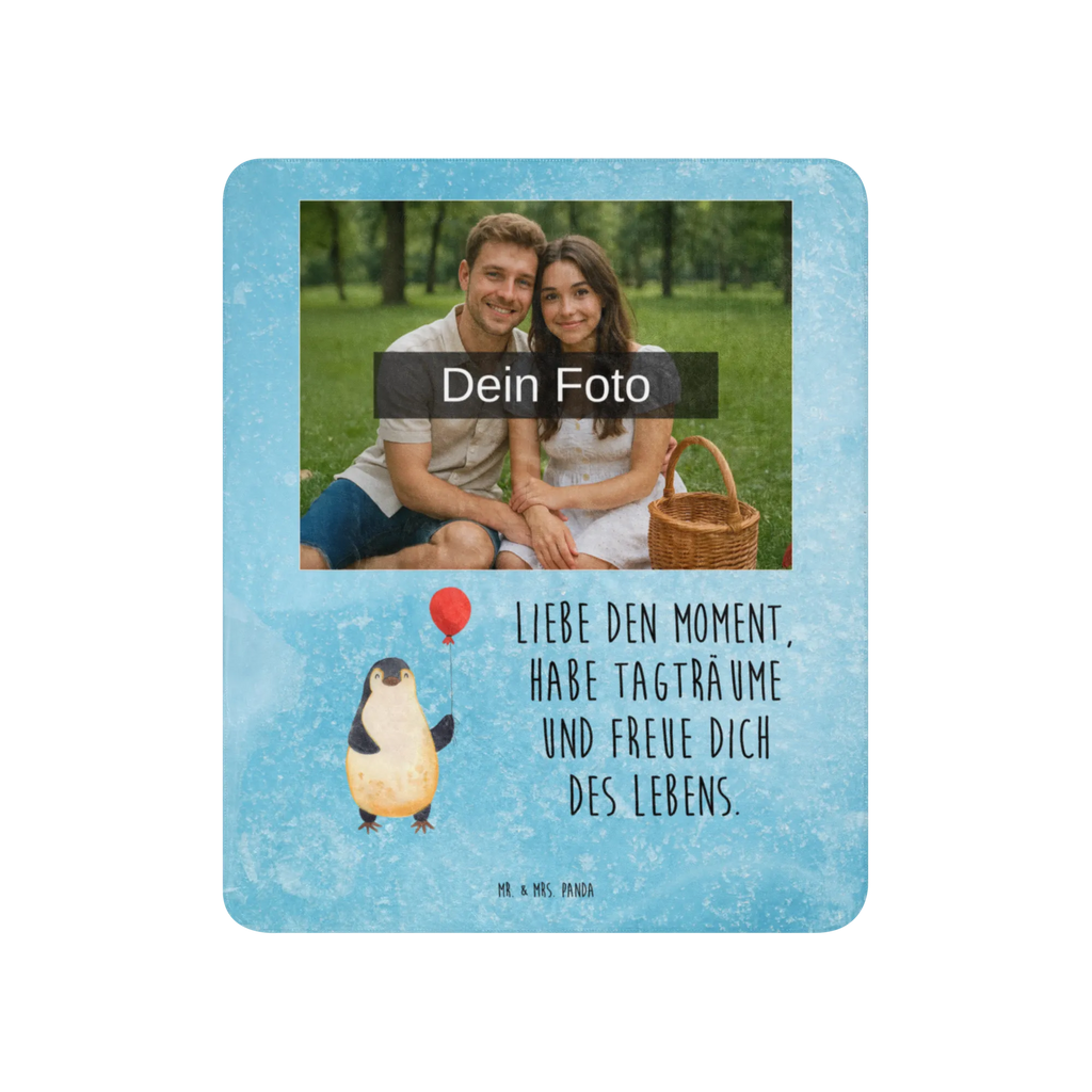 Sherpa Photo Cuddle Blanket Penguin balloon Foto Kuscheldecke, Pinguin, beste Freundin, Geschenkidee, neues Leben, Glück, Tagträume, Neustart, Motivation, Geschenk Freundin, Liebe, Luftballon, Pinguine, Lebenslust