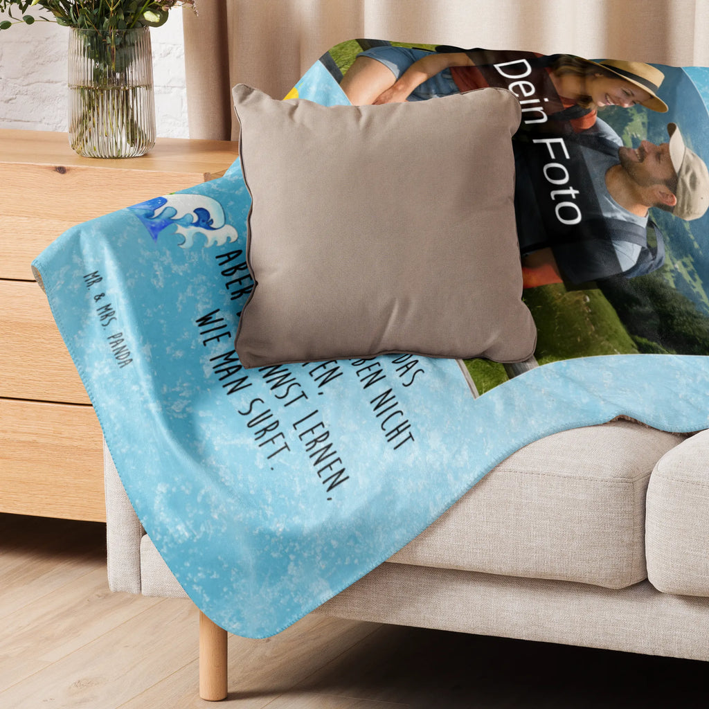 Sherpa Photo Cuddle Blanket Penguin surfer Penguin, North Pole, Winter, Penguins, penguins, holidays, Hawaii, waves, surfing, wave riding, surfers, Portugal