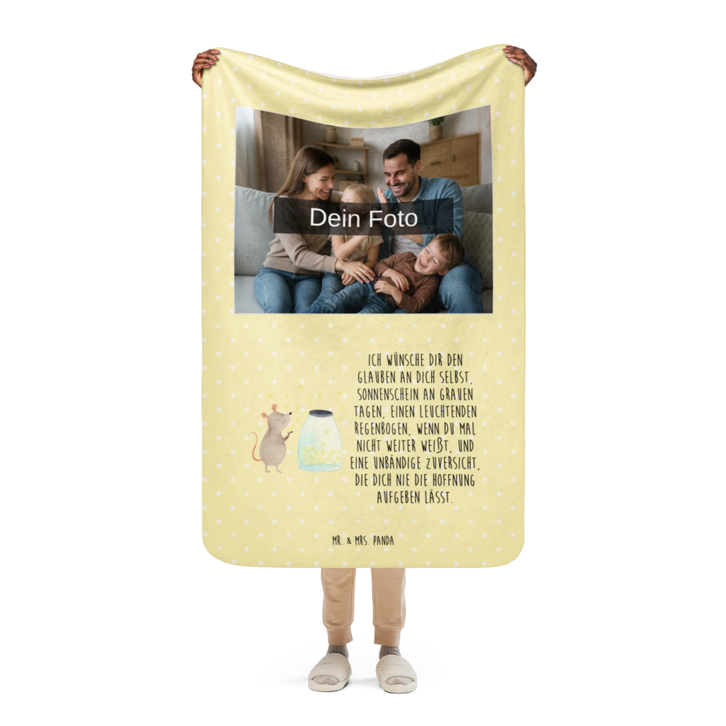 Sherpa Photo Cuddle Blanket Mouse Stars small animals, cute, funny, cute animal motives, hand drawn, small world, funny sayings, good mood, happy, gifts, gift ideas, special gifts, animal lover, card, birth, dreams, first child, baptism gift, birthday, child, baptism, pregnancy, child birthday, Mouse, hope, wish, stars