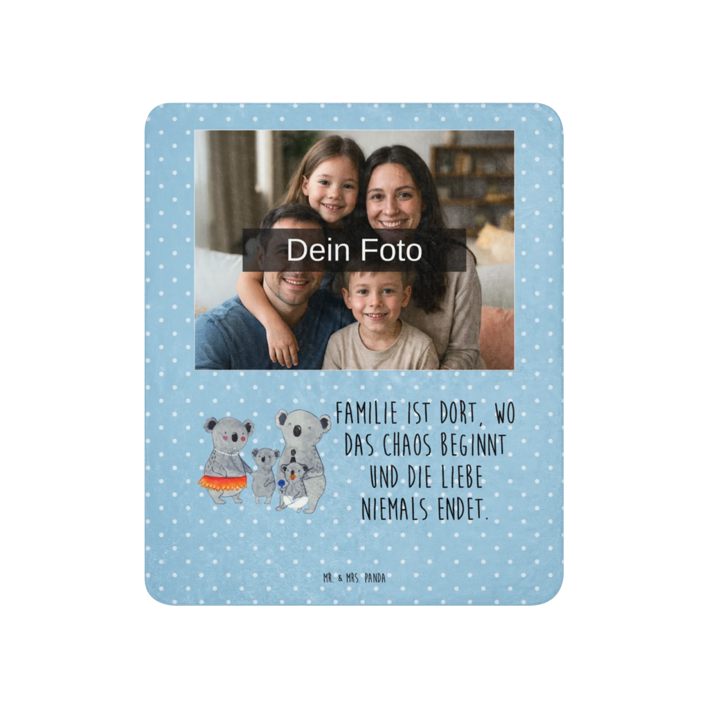 Sherpa Photo Cuddle Blanket Koala Family Foto Kuscheldecke, Familie, Vatertag, Muttertag, Bruder, Schwester, Mama, Papa, Oma, Opa, Koalas, Familienleben, Family, Kinder, Geschwister, Koala