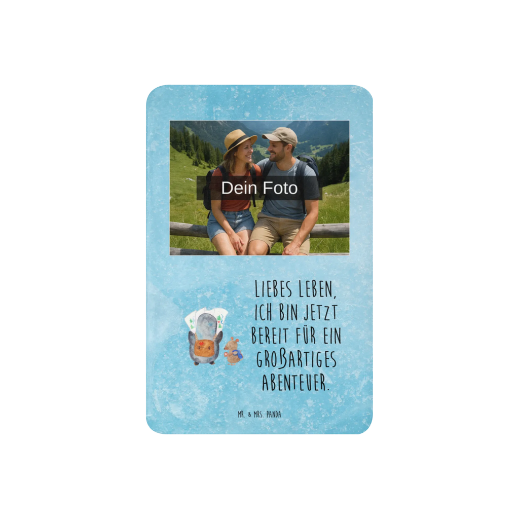 Sherpa Photo Cuddle Blanket Penguin & Mouse Hiker Foto Kuscheldecke, Pinguin, Ausflug, Wanderlust, Abenteurer, Abenteuer, wandern, Roadtrip, Pinguine