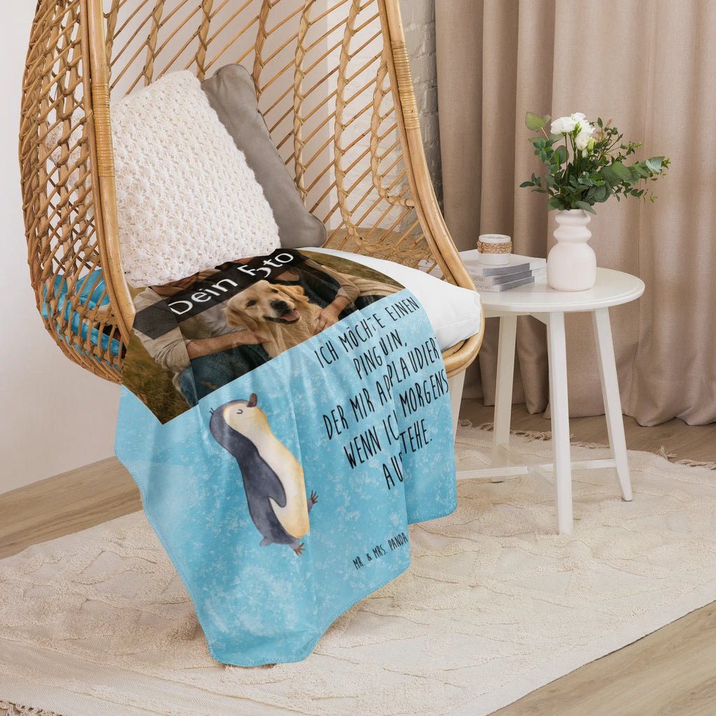 Sherpa Photo Cuddle Blanket Penguin march Foto Kuscheldecke, Pinguin, Schwester, Pinguine, Familie, Frühaufsteher, Langschläfer, Bruder