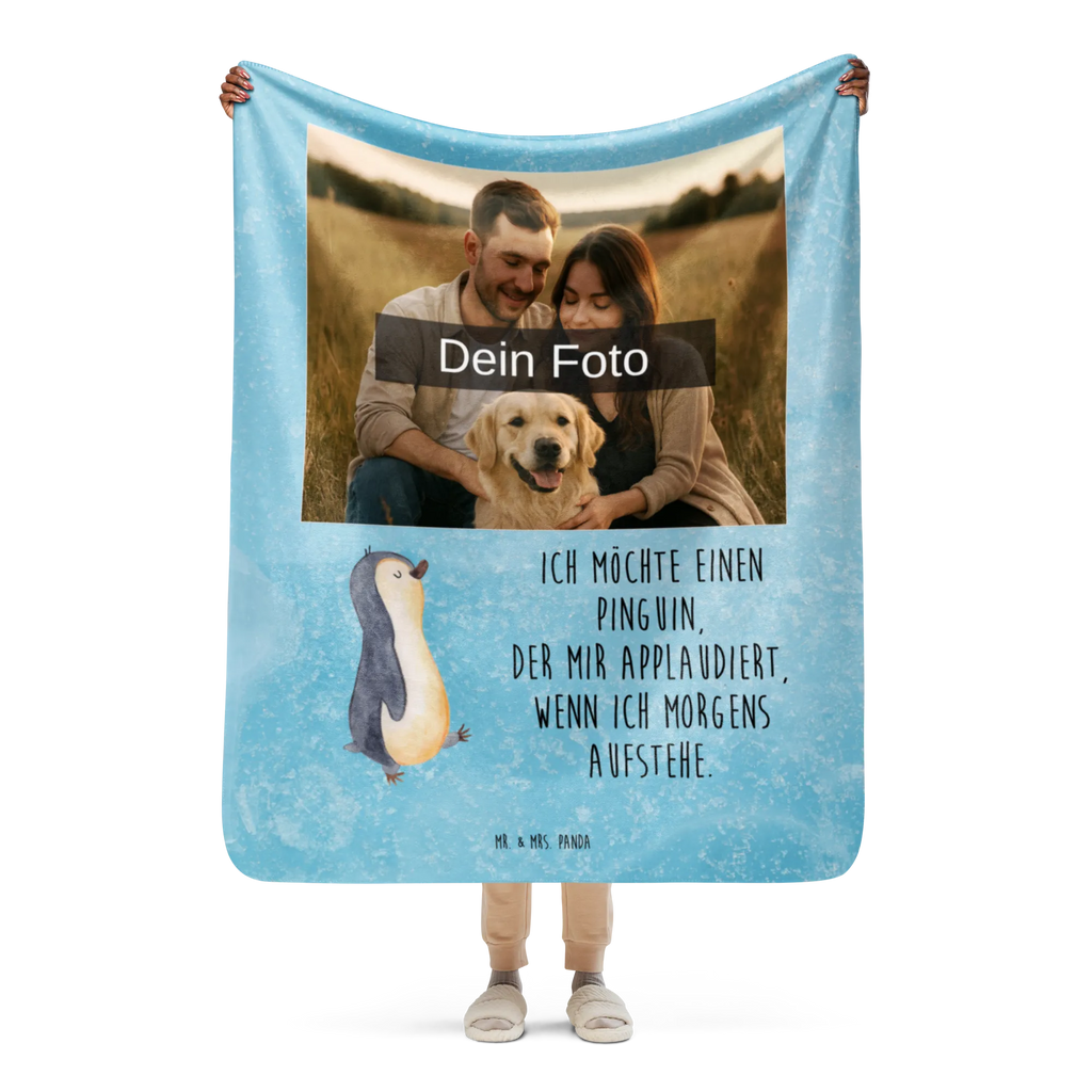 Sherpa Photo Cuddle Blanket Penguin march Foto Kuscheldecke, Pinguin, Schwester, Pinguine, Familie, Frühaufsteher, Langschläfer, Bruder