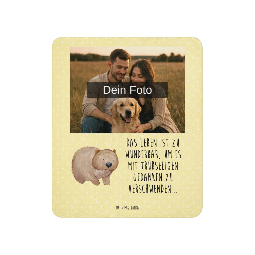 Sherpa Photo Cuddle Blanket Wombat Foto Kuscheldecke, Tiermotive, Gute Laune, lustige Sprüche, Tiere, Spruch, Motivation, Wombat, Australien, Das Leben ist schön