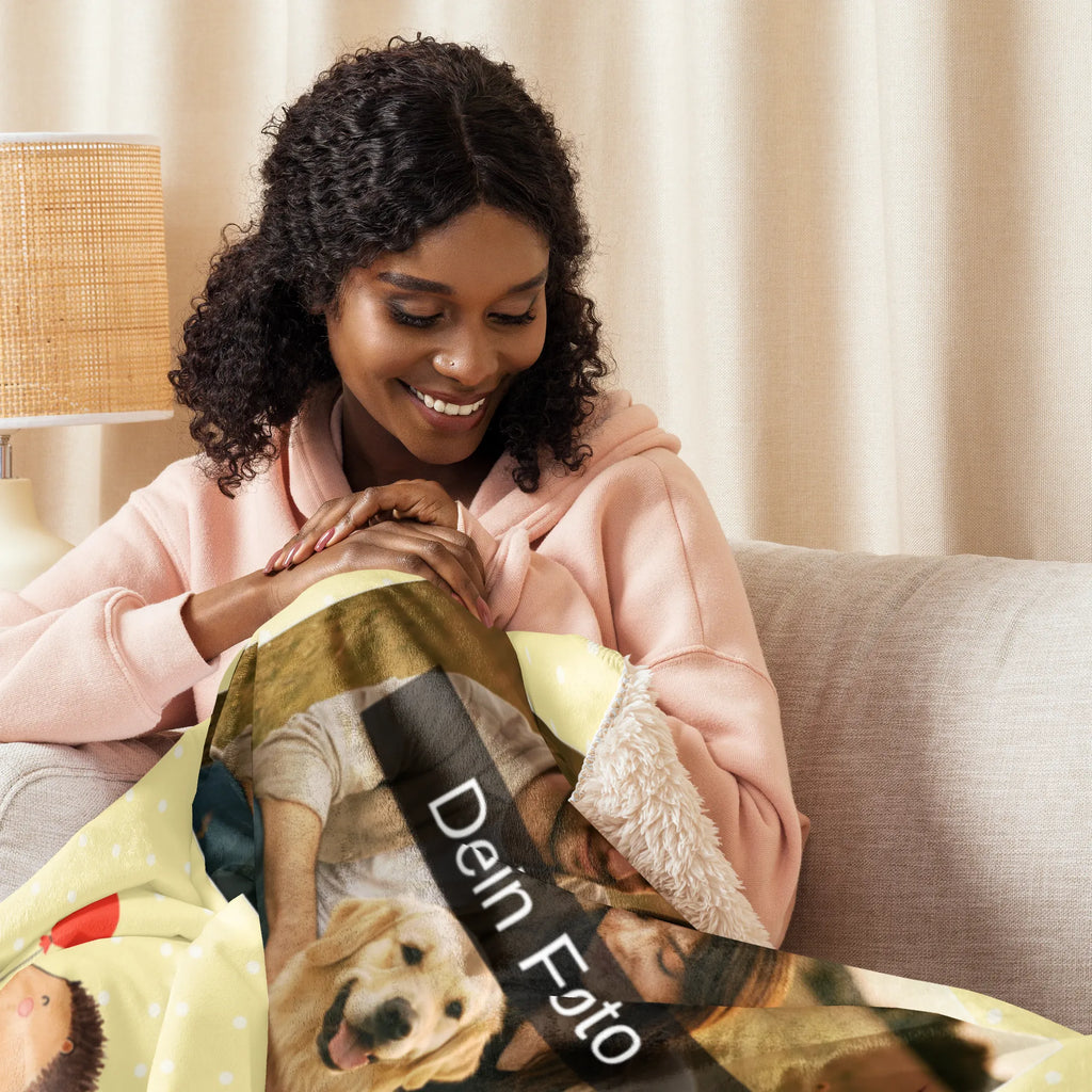 Sherpa Photo Cuddle Blanket Hedgehog balloon Foto Kuscheldecke, Tiermotive, Gute Laune, lustige Sprüche, Tiere, Happy Birthday, Geburtstagskind, Herzlichen Glückwunsch, Geburtstag, Glückwunsch, Igel, Ballon