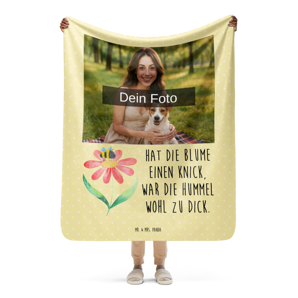 Sherpa Photo Cuddle Blanket bumblebee flower small animals, cute, funny, cute animal motives, hand drawn, small world, funny sayings, good mood, happy, gifts, gift ideas, special gifts, animal lover, card, bee, fluffy, bumblebees, field, wasp, flower, nature, bumble bee