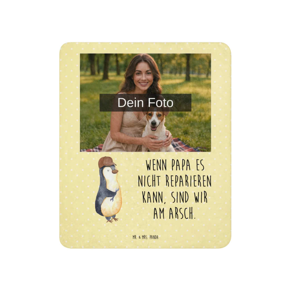 Sherpa Photo Cuddle Blanket If Daddy can't fix it, we're screwed. Foto Kuscheldecke, Familie, Vatertag, Muttertag, Bruder, Schwester, Mama, Papa, Oma, Opa, Vater, Bester Papa der Welt, Geschenk Papa