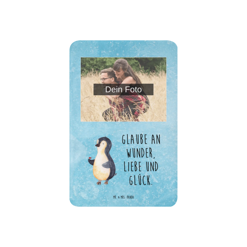 Sherpa Photo Cuddle Blanket Penguin ladybug Foto Kuscheldecke, Pinguin, Marienkäfer, Liebe, Lebensfreude, Glück, Wunder, Pinguine, Freude