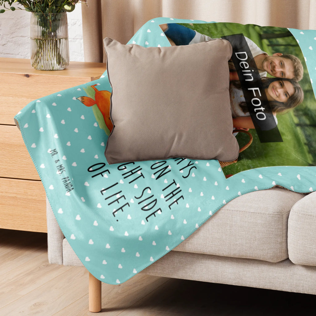 Sherpa Photo Cuddle Blanket Fox Stars Foto Kuscheldecke, Fuchs, Romantik, Spruch positiv, Füchse, Always Look on the Bright Side of Life, tröstende Worte, Spruch schön