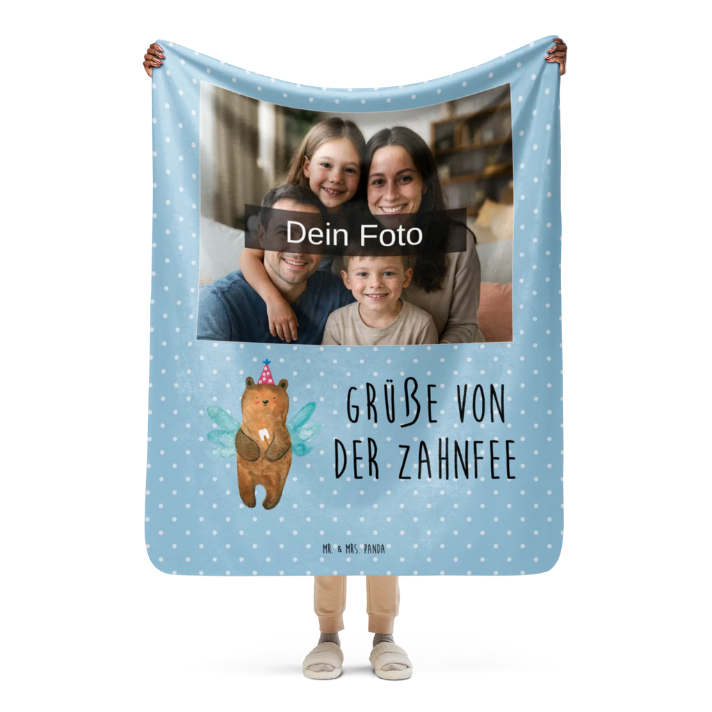 Sherpa Photo Cuddle Blanket bear tooth fairy Foto Kuscheldecke, Bär, Teddy, Teddybär, Erster Zahn, Zahnfee, Milchzahn, Fee
