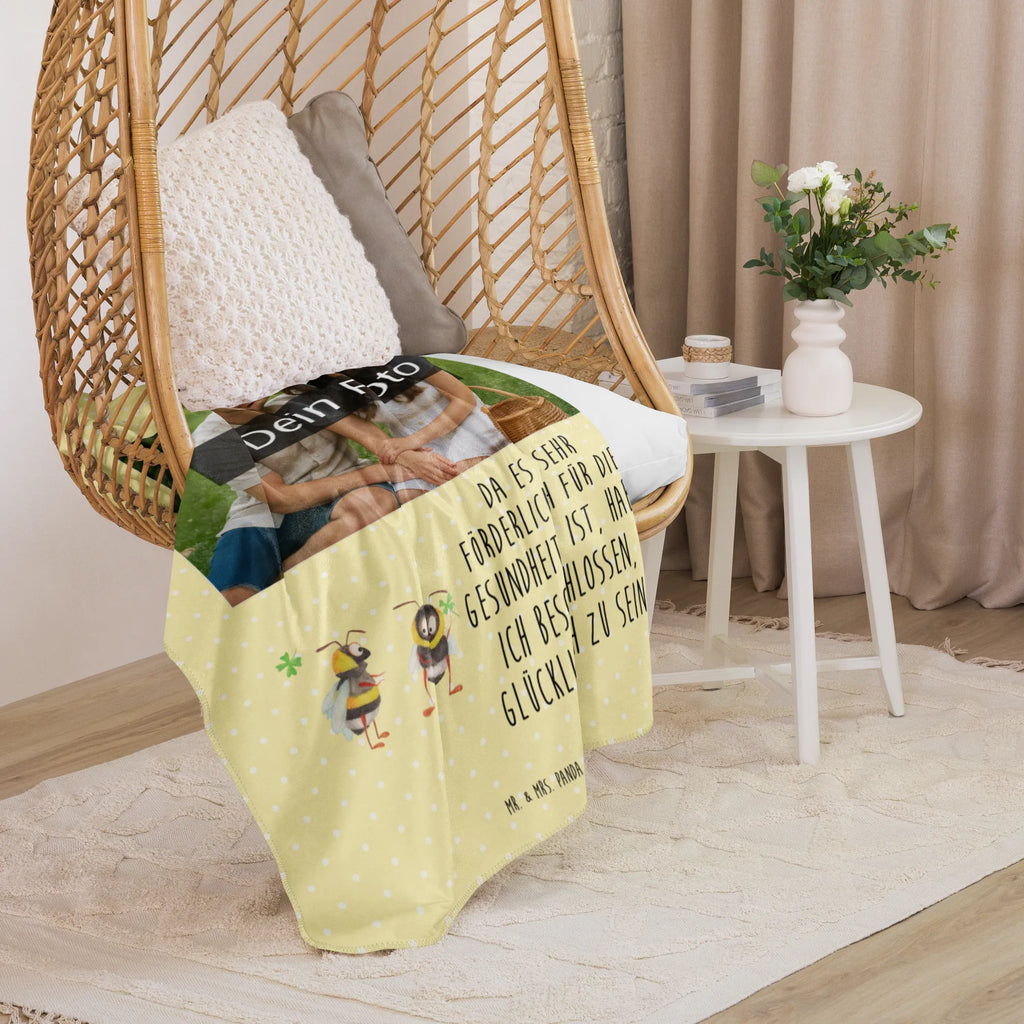 Sherpa Photo Cuddle Blanket bumblebees shamrock Foto Kuscheldecke, Tiermotive, Gute Laune, lustige Sprüche, Tiere, Spruch positiv, Biene Deko, Spruch schön, Spruch fröhlich, Hummel, glücklich werden, glücklich sein, Biene