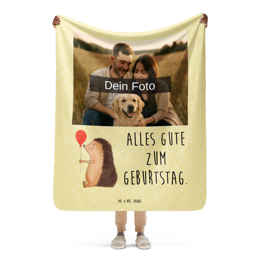 Sherpa Photo Cuddle Blanket Hedgehog balloon Foto Kuscheldecke, Tiermotive, Gute Laune, lustige Sprüche, Tiere, Happy Birthday, Geburtstagskind, Herzlichen Glückwunsch, Geburtstag, Glückwunsch, Igel, Ballon