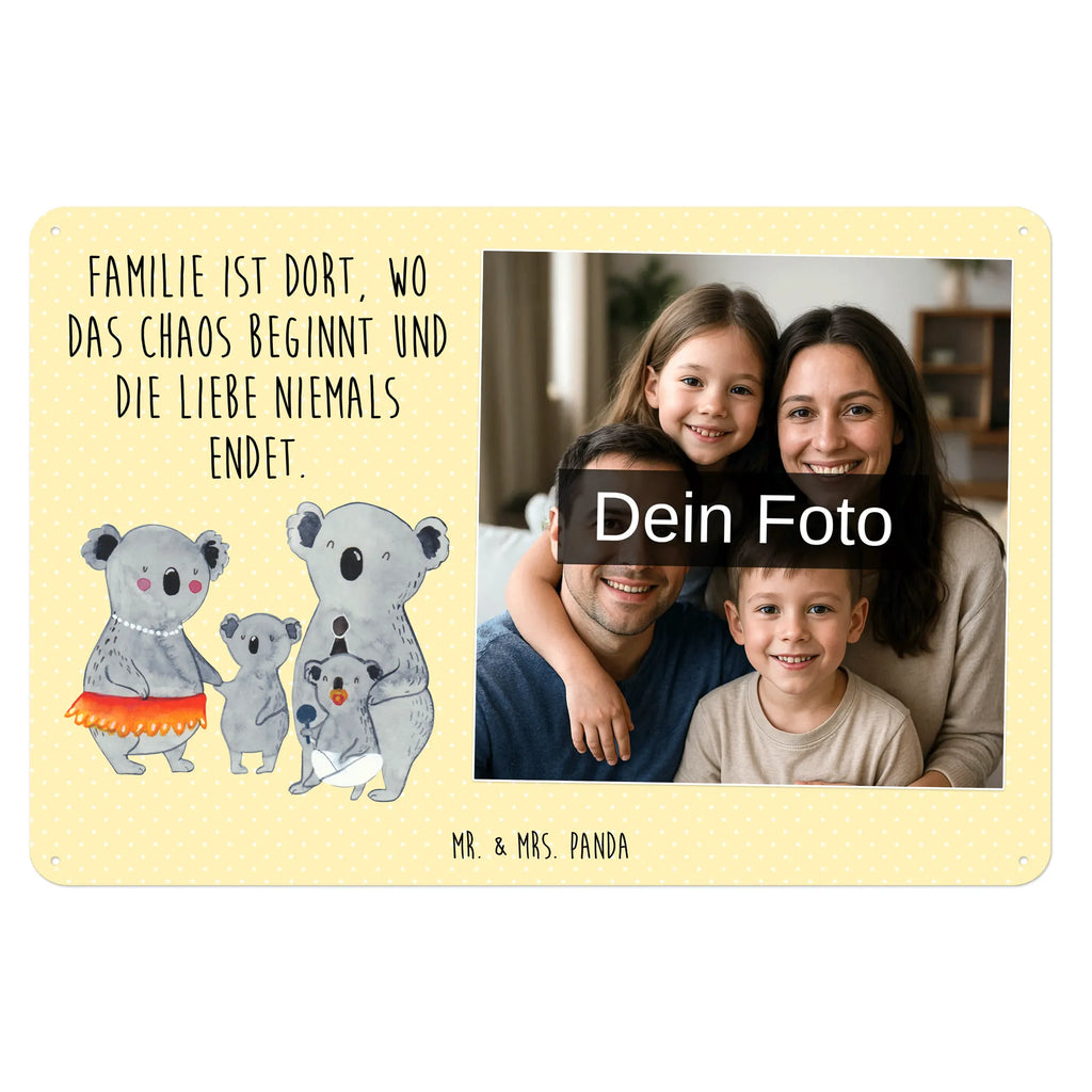 Personalized Photo Metal Sign Koala Family Family, Father's Day, Mother's Day, brother, sister, Mom, Dad, Koala, koalas, family, family life, siblings, children, dad, mom