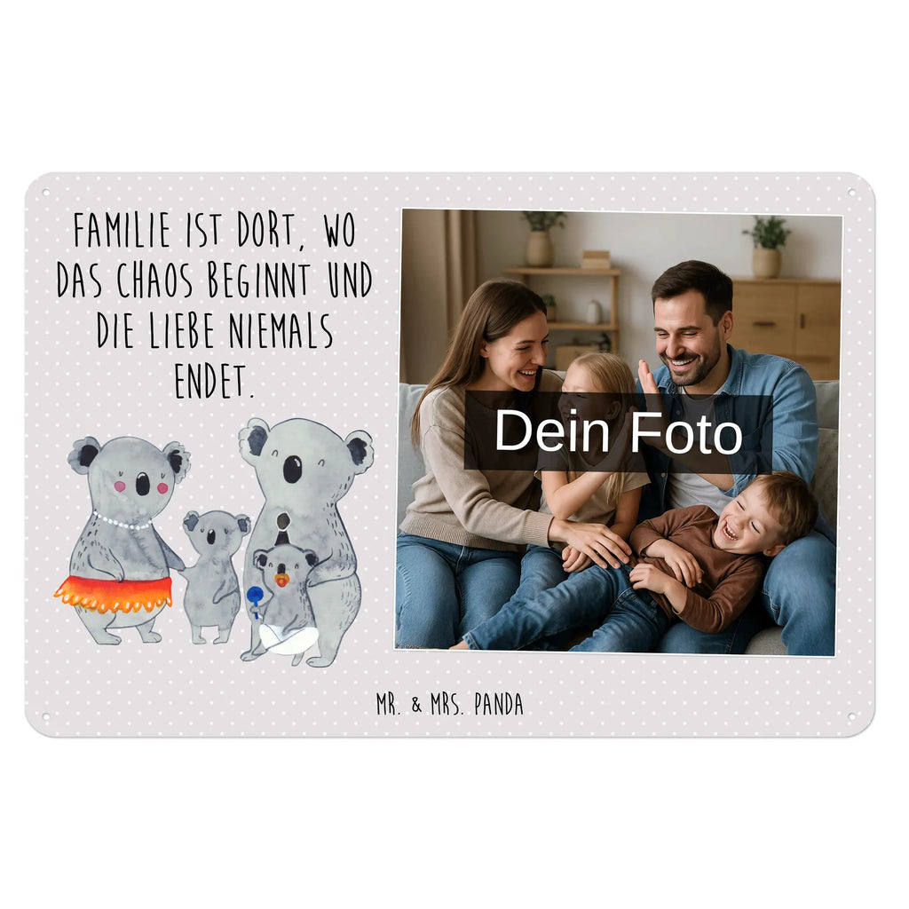 Personalized Photo Metal Sign Koala Family Family, Father's Day, Mother's Day, brother, sister, Mom, Dad, Koala, koalas, family, family life, siblings, children, dad, mom