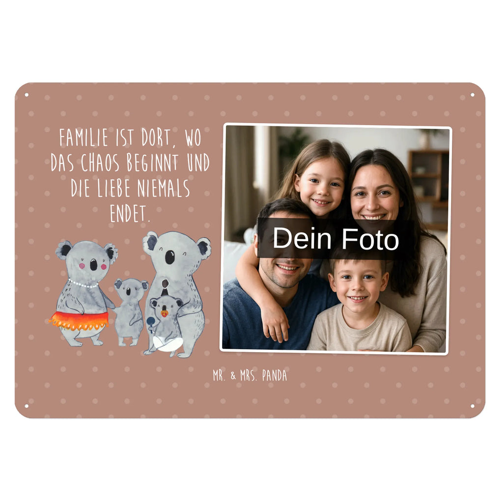 Personalized Photo Metal Sign Koala Family Family, Father's Day, Mother's Day, brother, sister, Mom, Dad, Koala, koalas, family, family life, siblings, children, dad, mom