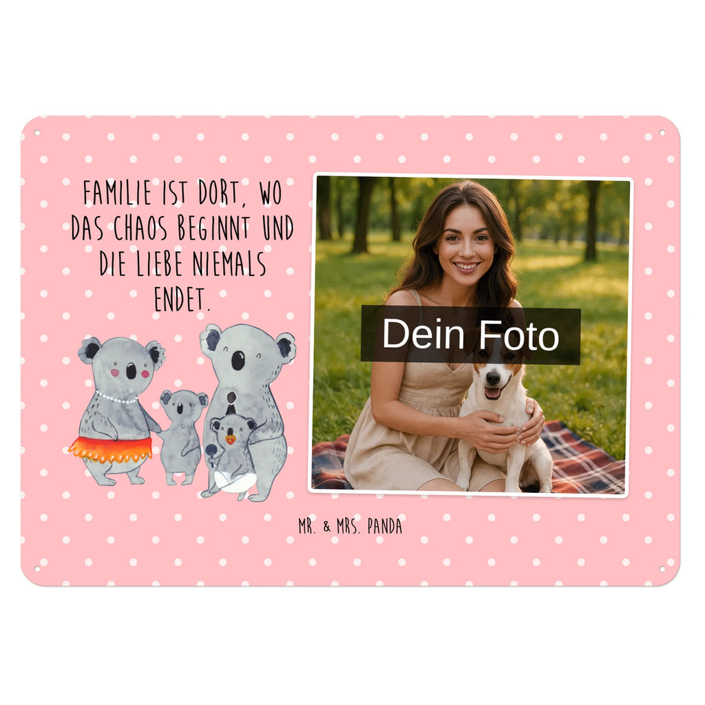 Personalized Photo Metal Sign Koala Family Family, Father's Day, Mother's Day, brother, sister, Mom, Dad, Koala, koalas, family, family life, siblings, children, dad, mom