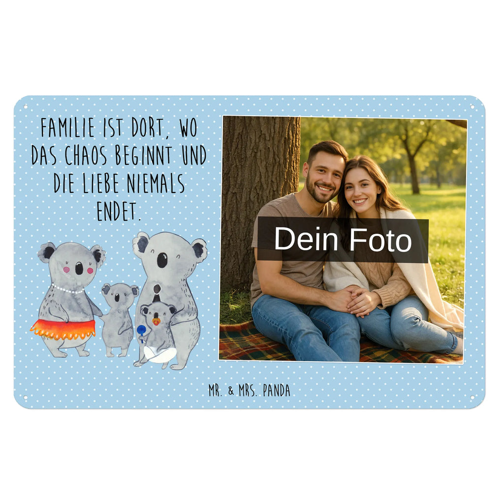 Personalized Photo Metal Sign Koala Family Family, Father's Day, Mother's Day, brother, sister, Mom, Dad, Koala, koalas, family, family life, siblings, children, dad, mom