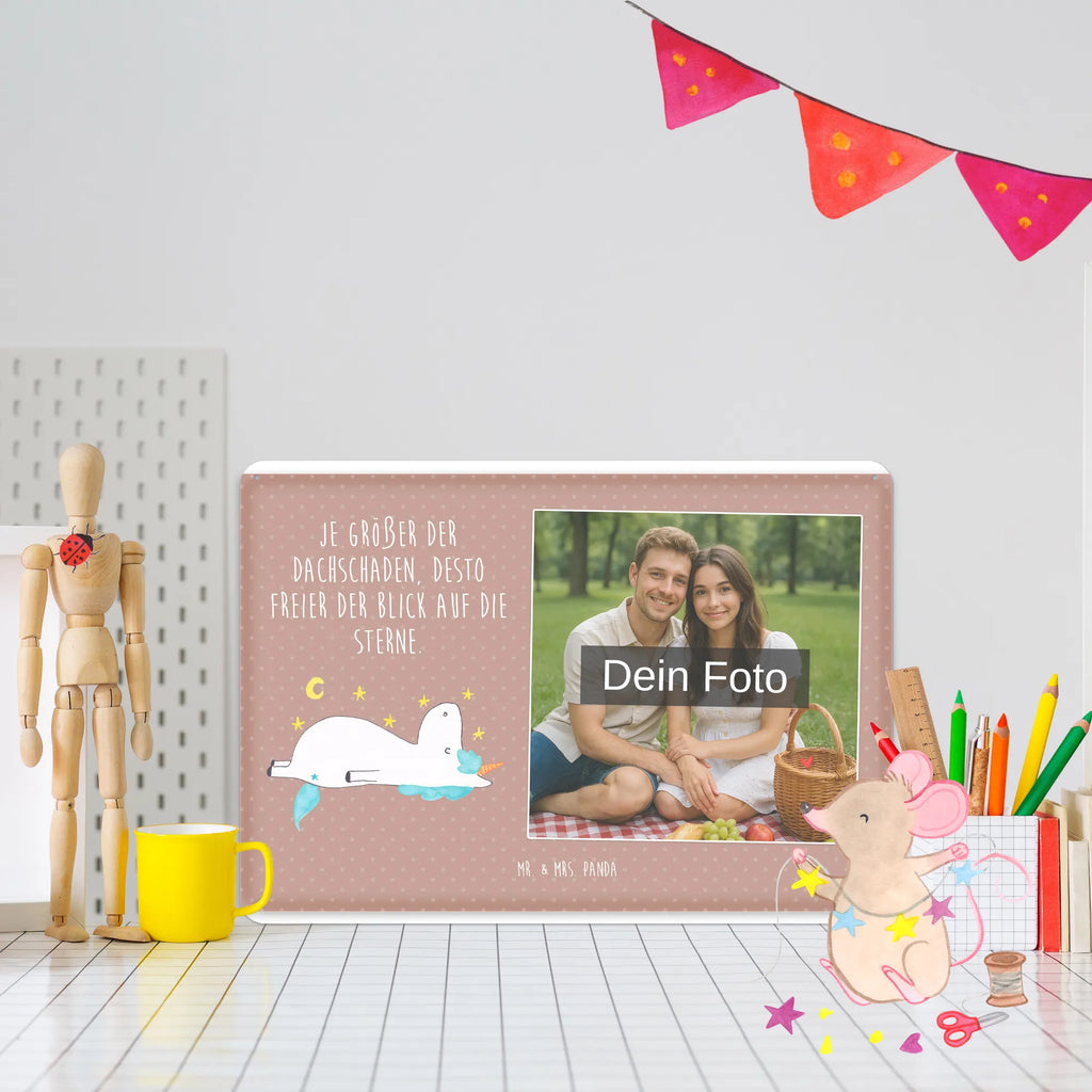 Spersonalizowany metalowy szyld ze zdjęciem Jednorożec gwiaździste niebo Jednorożec, jednorożce, dekoracje jednorożca, jednorożec