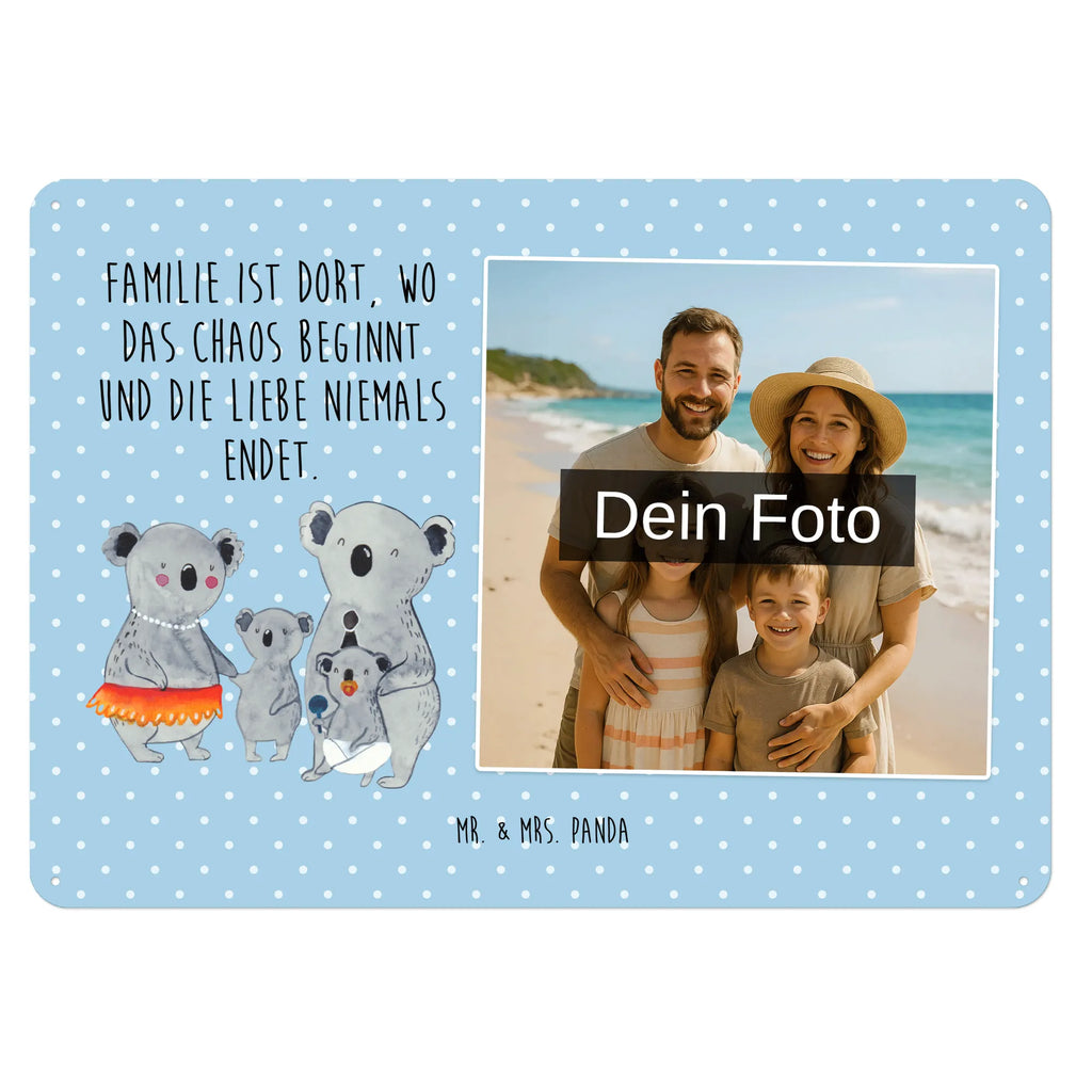 Personalized Photo Metal Sign Koala Family Family, Father's Day, Mother's Day, brother, sister, Mom, Dad, Koala, koalas, family, family life, siblings, children, dad, mom