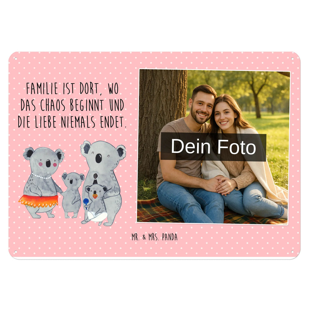 Personalized Photo Metal Sign Koala Family Family, Father's Day, Mother's Day, brother, sister, Mom, Dad, Koala, koalas, family, family life, siblings, children, dad, mom