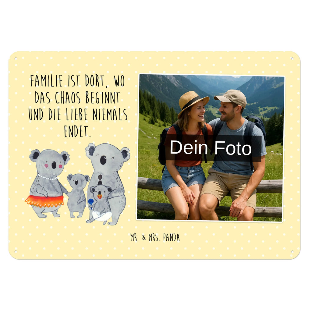 Personalized Photo Metal Sign Koala Family Family, Father's Day, Mother's Day, brother, sister, Mom, Dad, Koala, koalas, family, family life, siblings, children, dad, mom