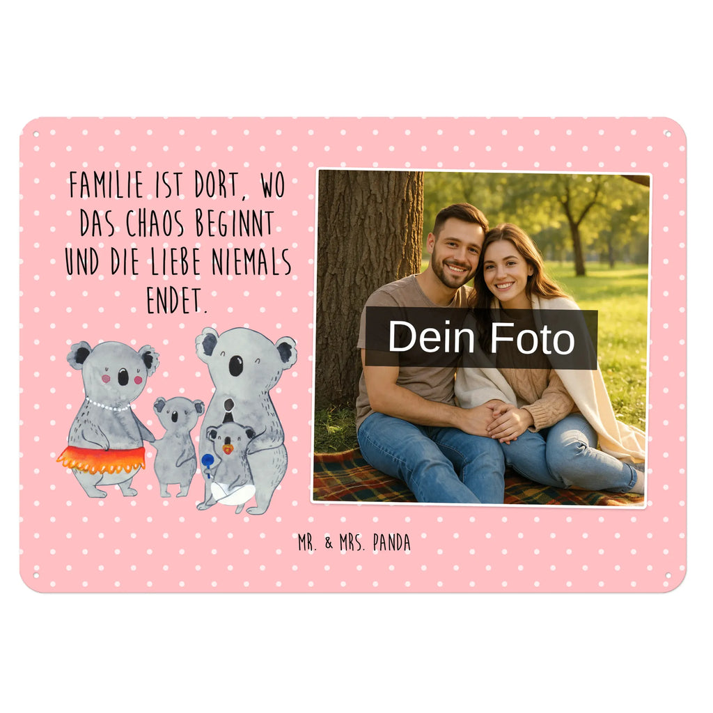 Personalized Photo Metal Sign Koala Family Family, Father's Day, Mother's Day, brother, sister, Mom, Dad, Koala, koalas, family, family life, siblings, children, dad, mom