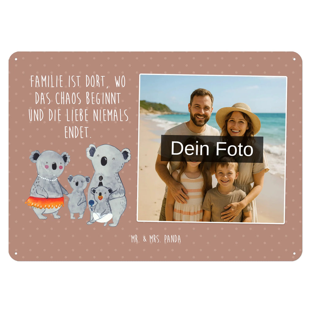 Personalized Photo Metal Sign Koala Family Family, Father's Day, Mother's Day, brother, sister, Mom, Dad, Koala, koalas, family, family life, siblings, children, dad, mom