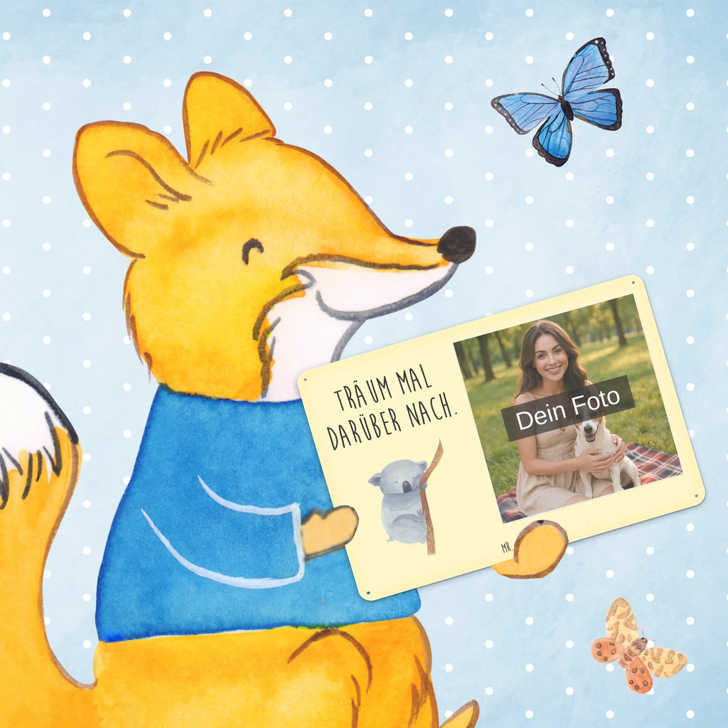 Personalized Photo Metal Sign koala small animals, cute, funny, cute animal motives, hand drawn, small world, funny sayings, good mood, happy, gifts, gift ideas, special gifts, animal lover, card, dream, bear, Koala, koala bear, sleeping, bedroom, dreamland