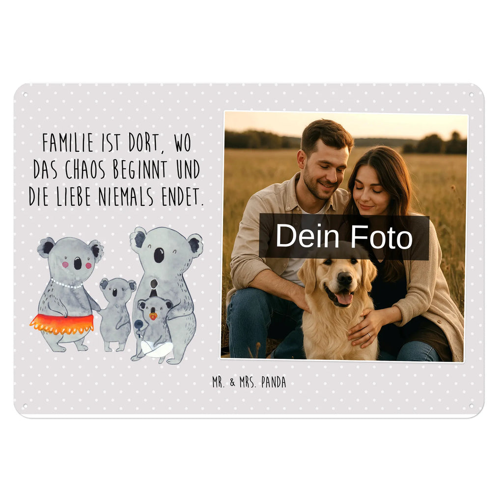 Personalized Photo Metal Sign Koala Family Family, Father's Day, Mother's Day, brother, sister, Mom, Dad, Koala, koalas, family, family life, siblings, children, dad, mom