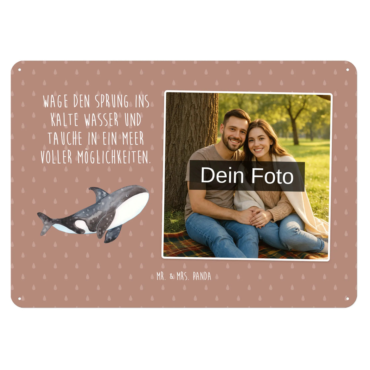 Personalized Photo Metal Sign Orca underwater world, gift ideas, vacation, Seafood, aquatic animals, ocean, shells, corals, reef, whale, narwhal, sea urchin, lobster, platypus, manatee, crocodile, shrimp, gifts for seafood lovers, water world, underwater animals, deep sea, seafood fans, seafood decoration, seafood posters, new start, self-love, work, opportunities, killer whale