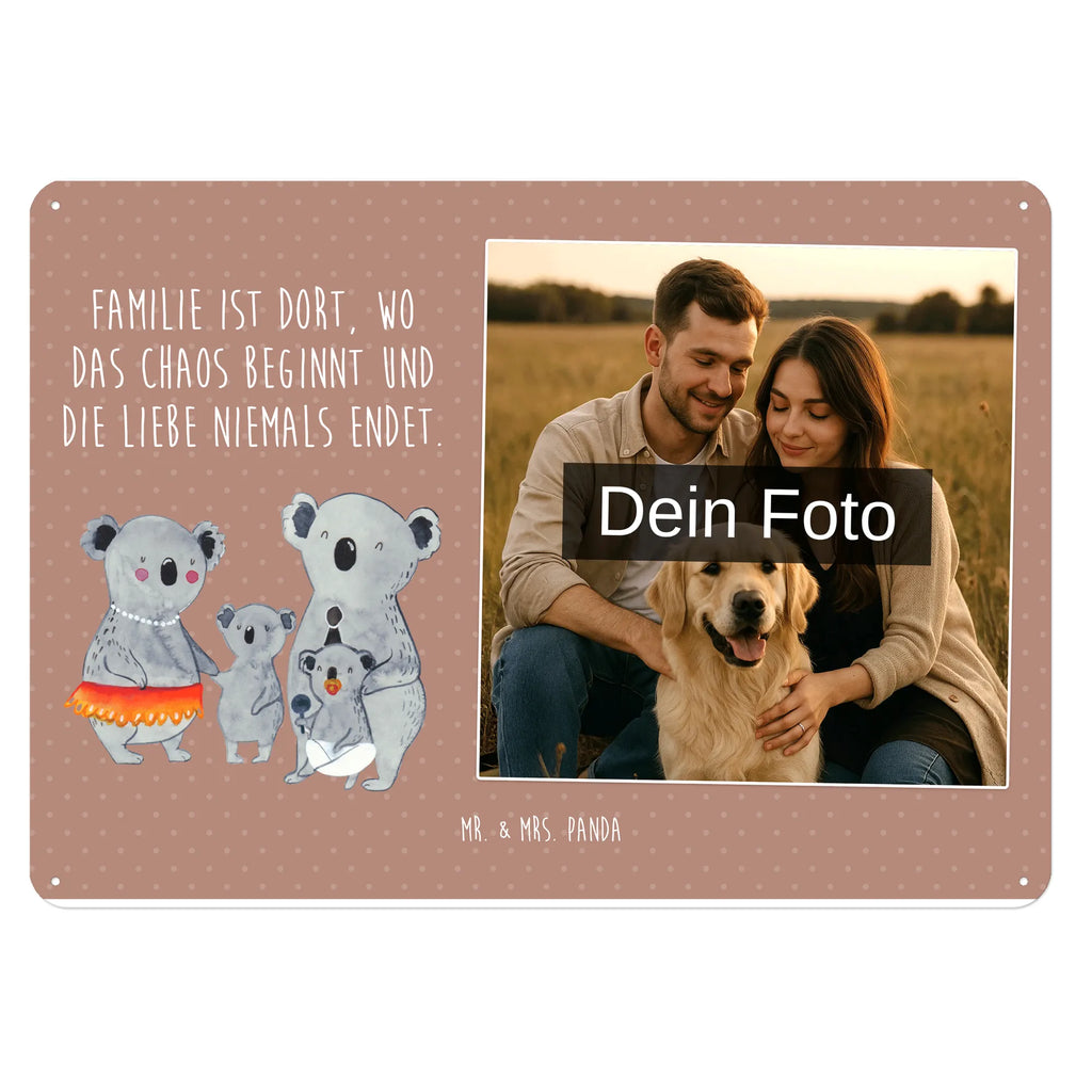 Personalized Photo Metal Sign Koala Family Family, Father's Day, Mother's Day, brother, sister, Mom, Dad, Koala, koalas, family, family life, siblings, children, dad, mom
