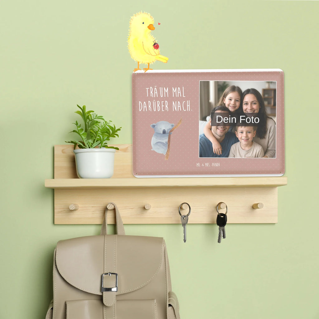 Personalized Photo Metal Sign koala small animals, cute, funny, cute animal motives, hand drawn, small world, funny sayings, good mood, happy, gifts, gift ideas, special gifts, animal lover, card, dream, bear, Koala, koala bear, sleeping, bedroom, dreamland