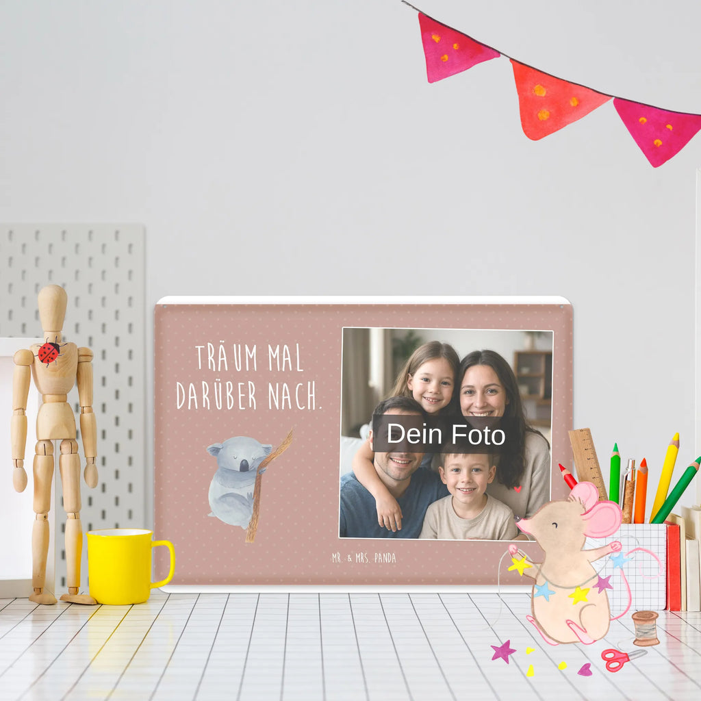 Personalized Photo Metal Sign koala small animals, cute, funny, cute animal motives, hand drawn, small world, funny sayings, good mood, happy, gifts, gift ideas, special gifts, animal lover, card, dream, bear, Koala, koala bear, sleeping, bedroom, dreamland