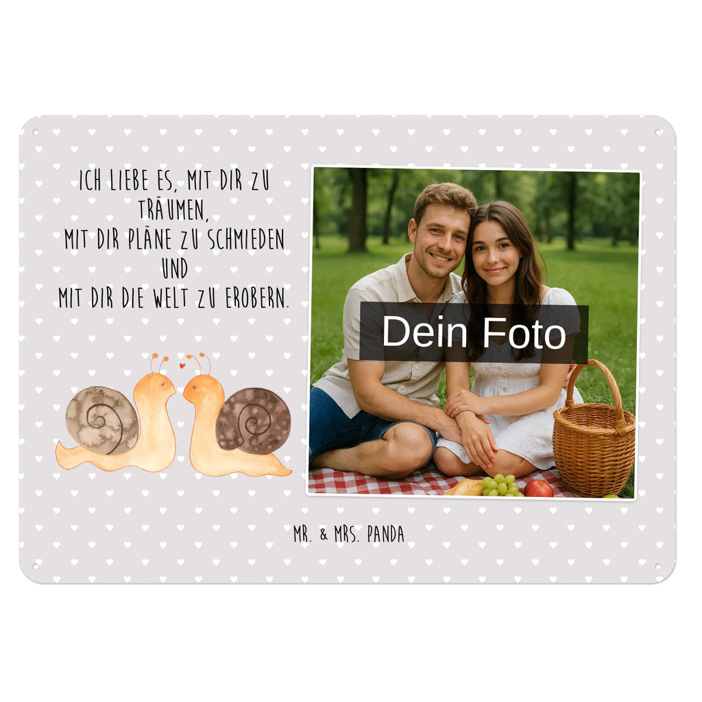 Spersonalizowany metalowy szyld ze zdjęciem Miłość ślimaków Miłość, partner, przyjaciel, przyjaciółka, mąż, żona, wesele, zaręczyny, prośba o rękę, prezent miłosny, rocznica, dzień ślubu