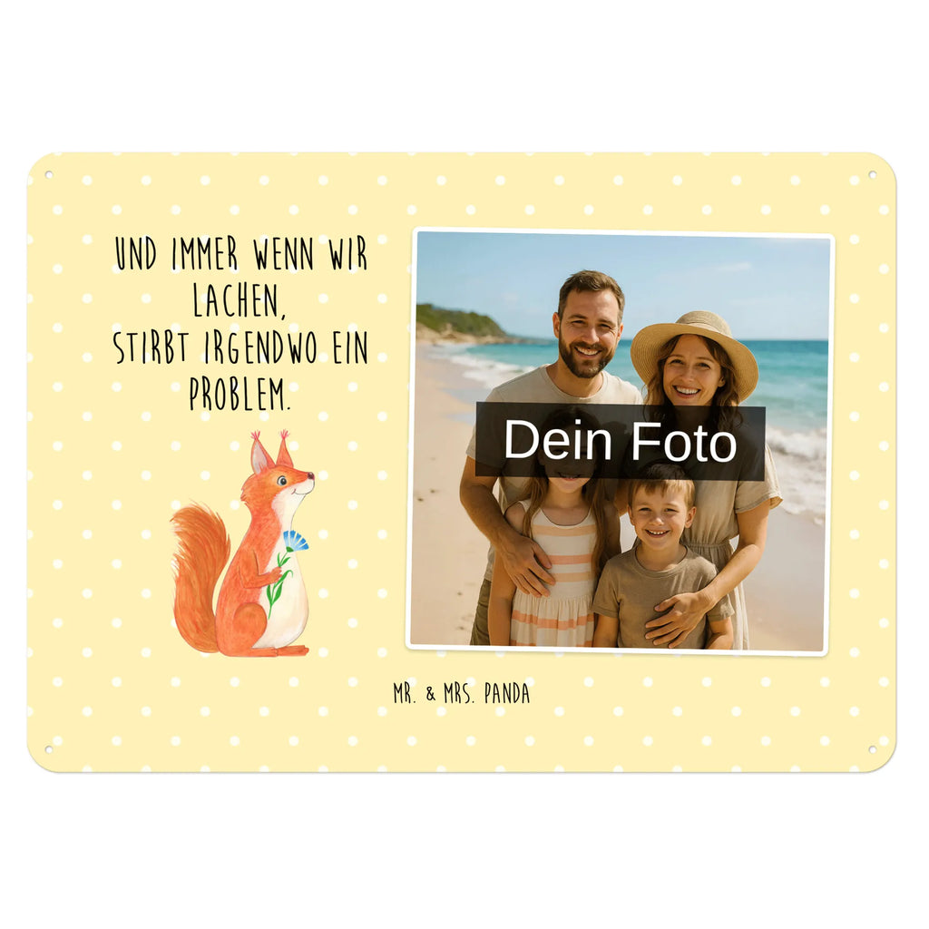 Personalized Photo Metal Sign Squirrel flower small animals, cute, funny, cute animal motives, hand drawn, small world, funny sayings, good mood, happy, gifts, gift ideas, special gifts, animal lover, card, happy saying, saying decoration, laughter, motivation sayings, squirrel, fun, positive saying, motivation pictures, Squirrel