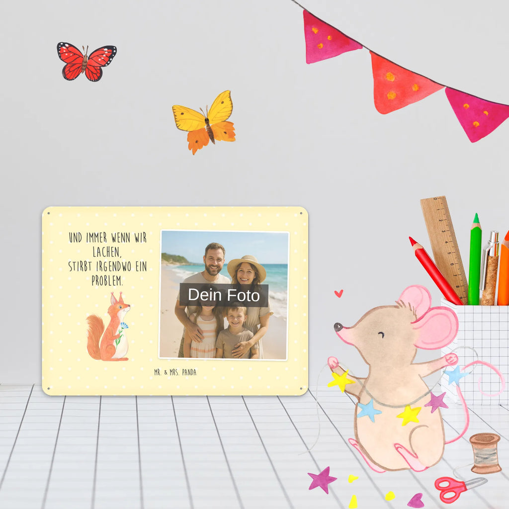 Personalized Photo Metal Sign Squirrel flower small animals, cute, funny, cute animal motives, hand drawn, small world, funny sayings, good mood, happy, gifts, gift ideas, special gifts, animal lover, card, happy saying, saying decoration, laughter, motivation sayings, squirrel, fun, positive saying, motivation pictures, Squirrel