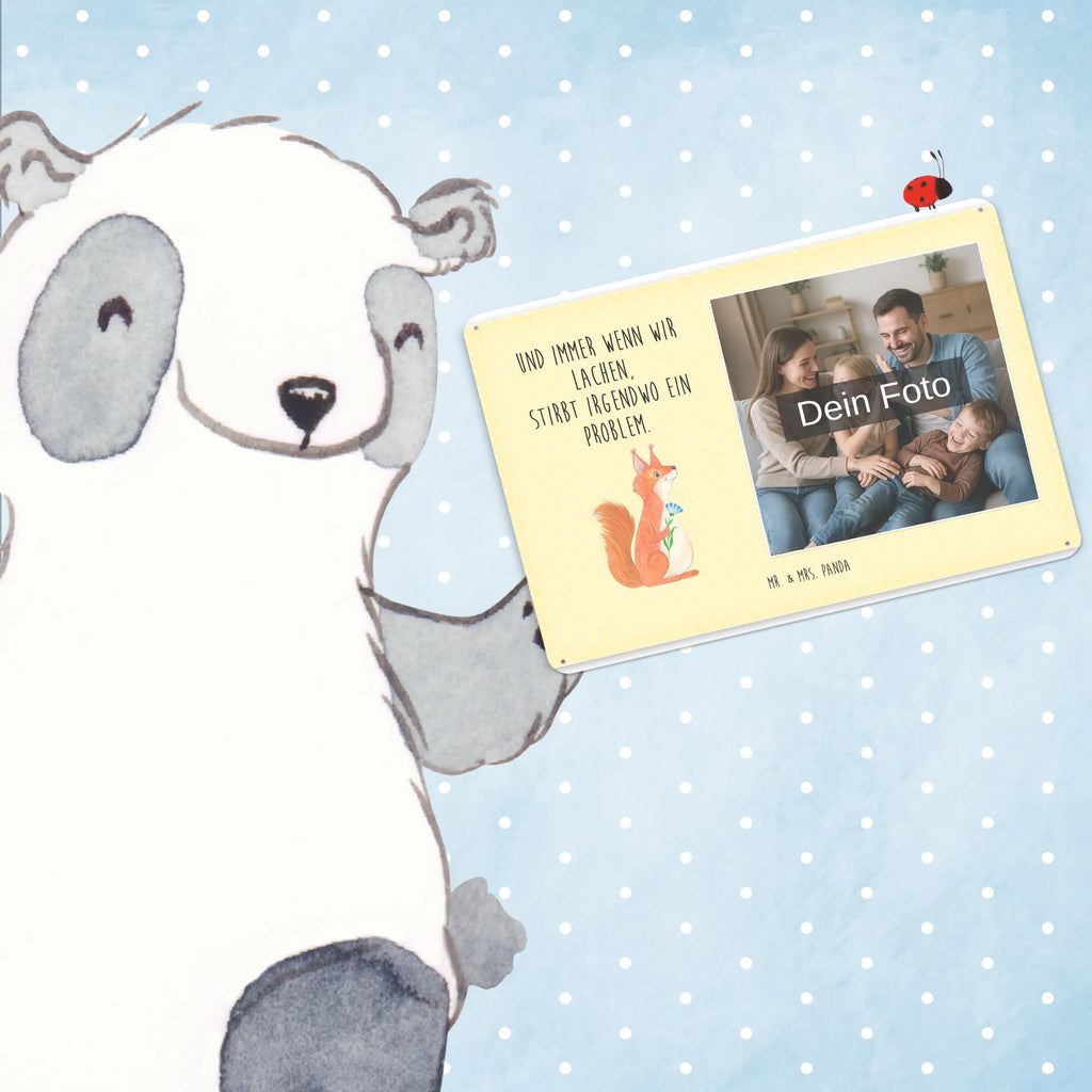 Personalized Photo Metal Sign Squirrel flower small animals, cute, funny, cute animal motives, hand drawn, small world, funny sayings, good mood, happy, gifts, gift ideas, special gifts, animal lover, card, happy saying, saying decoration, laughter, motivation sayings, squirrel, fun, positive saying, motivation pictures, Squirrel