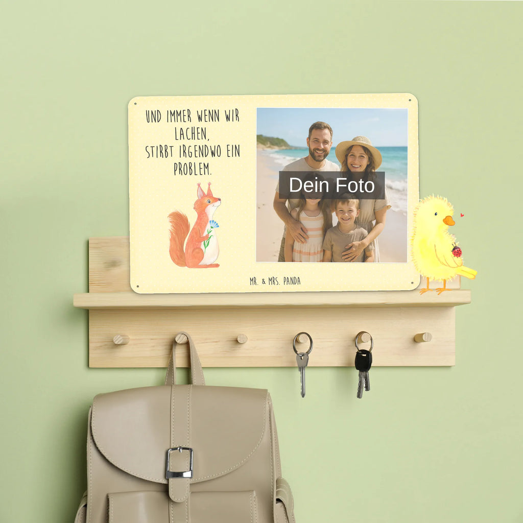 Personalized Photo Metal Sign Squirrel flower small animals, cute, funny, cute animal motives, hand drawn, small world, funny sayings, good mood, happy, gifts, gift ideas, special gifts, animal lover, card, happy saying, saying decoration, laughter, motivation sayings, squirrel, fun, positive saying, motivation pictures, Squirrel