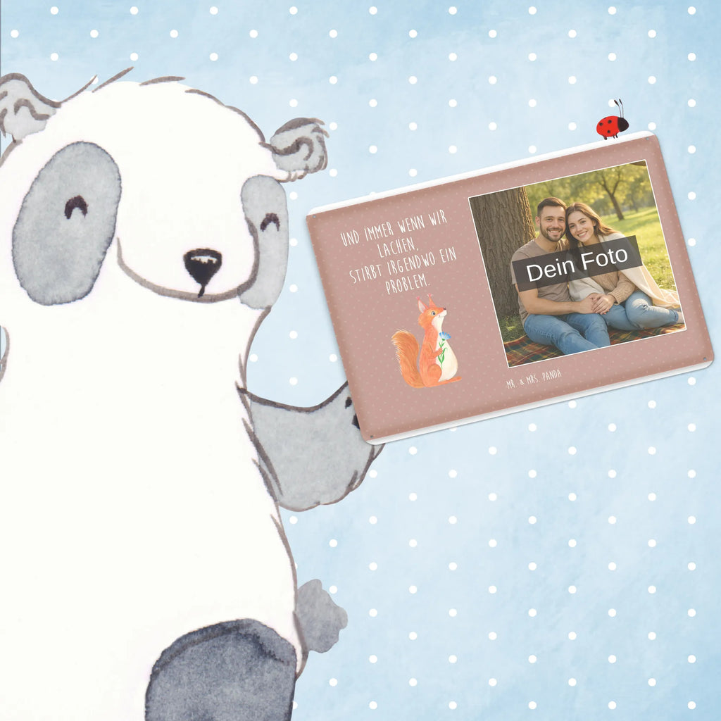 Personalized Photo Metal Sign Squirrel flower small animals, cute, funny, cute animal motives, hand drawn, small world, funny sayings, good mood, happy, gifts, gift ideas, special gifts, animal lover, card, happy saying, saying decoration, laughter, motivation sayings, squirrel, fun, positive saying, motivation pictures, Squirrel