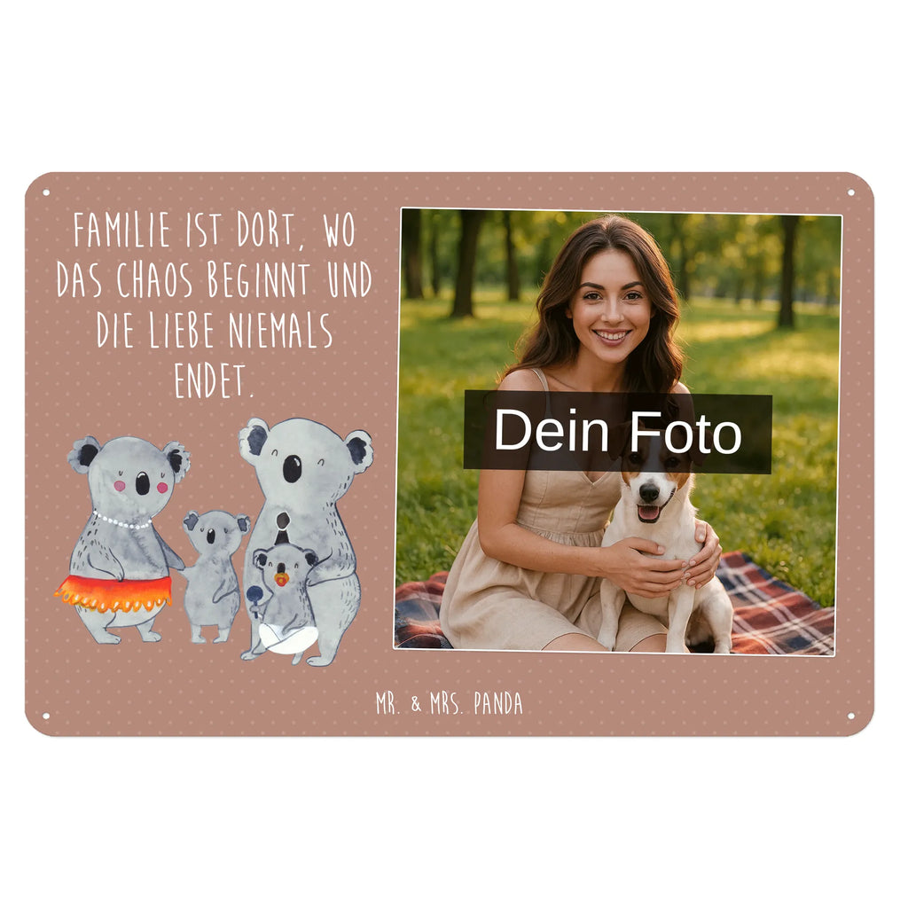 Personalized Photo Metal Sign Koala Family Family, Father's Day, Mother's Day, brother, sister, Mom, Dad, Koala, koalas, family, family life, siblings, children, dad, mom