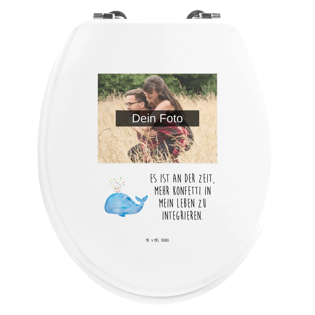 Personalisierter Foto WC Sitz Motiv Wal Konfetti Personalisierter Klodeckel, WC Sitz mit Namen, Toilettendeckel mit Namen, Personalisierte Klobrille, Personalisierter Toilettendeckel mit Foto, Personalisierter WC-Sitz, Meerestiere, Meer, Urlaub, Geburtstag, Lebensabschnitt, Motivation, Konfetti, Neustart, Wale, Trennung, Wal, Neuanfang, Abnehmen, Diät