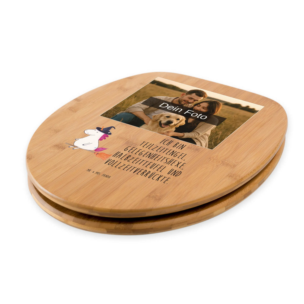 Personalisierter Foto WC Sitz Motiv Einhorn Hexe Toilettendeckel mit Namen, Personalisierter Klodeckel, Personalisierter Toilettendeckel mit Foto, Personalisierte Klobrille, WC Sitz mit Namen, Personalisierter WC-Sitz, Einhorn, Einhörner, Einhorn Deko, Unicorn, Verrückte, Frau, Ehefrau, Leben, Engel, Freundin, Teufel, Zicke, Hexe