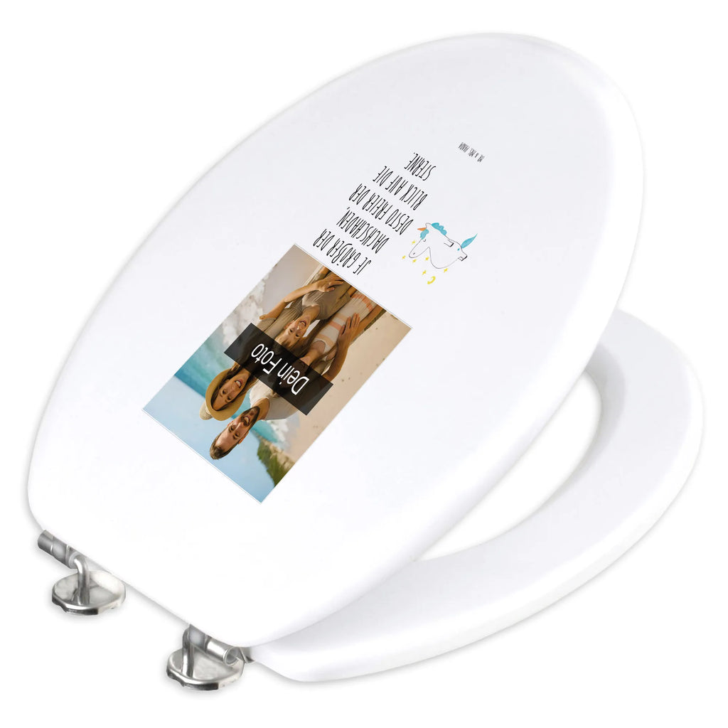 Personalisierter Foto WC Sitz Motiv Einhorn Sternenhimmel Personalisierte Klobrille, Toilettendeckel mit Namen, WC Sitz mit Namen, Personalisierter Klodeckel, Personalisierter WC-Sitz, Personalisierter Toilettendeckel mit Foto, Einhorn, Einhörner, Einhorn Deko, Unicorn, Verrückt, Sternenhimmel, Sterne, Dachschaden