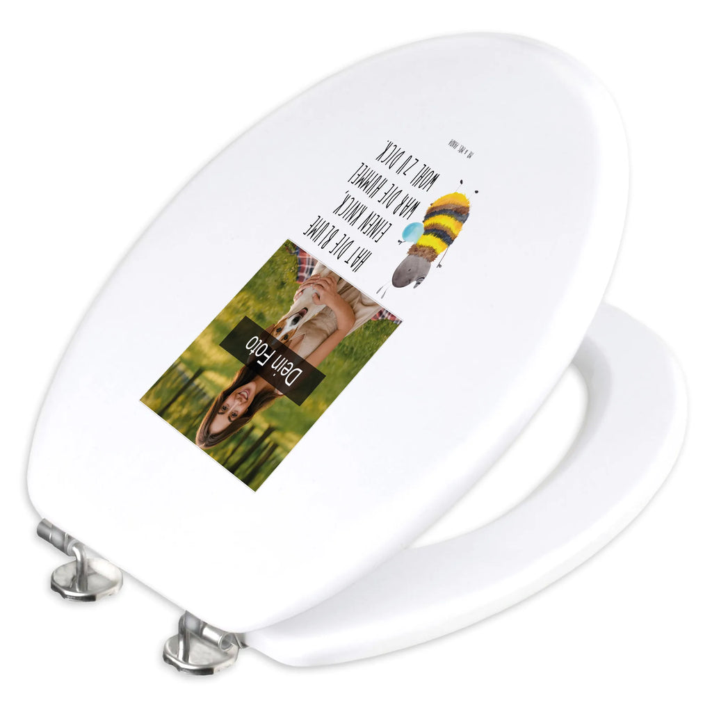 Personalisierter Foto WC Sitz Motiv Hummel flauschig Toilettendeckel mit Namen, Personalisierter Klodeckel, Personalisierter WC-Sitz, WC Sitz mit Namen, Personalisierter Toilettendeckel mit Foto, Personalisierte Klobrille, Tiermotive, Gute Laune, lustige Sprüche, Tiere, Biene, Blume, Natur, Flauschig, Hummel