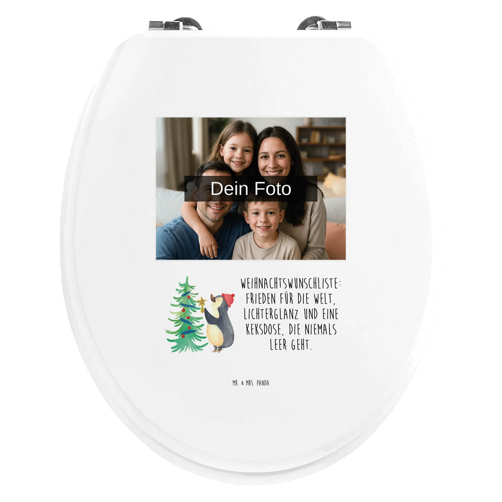 Personalisierter Foto WC Sitz Motiv Pinguin Weihnachtsbaum WC Sitz mit Namen, Personalisierter WC-Sitz, Toilettendeckel mit Namen, Personalisierte Klobrille, Personalisierter Toilettendeckel mit Foto, Personalisierter Klodeckel, Winter, Weihnachten, Weihnachtsdeko, Nikolaus, Advent, Heiligabend, Wintermotiv, Pinguin