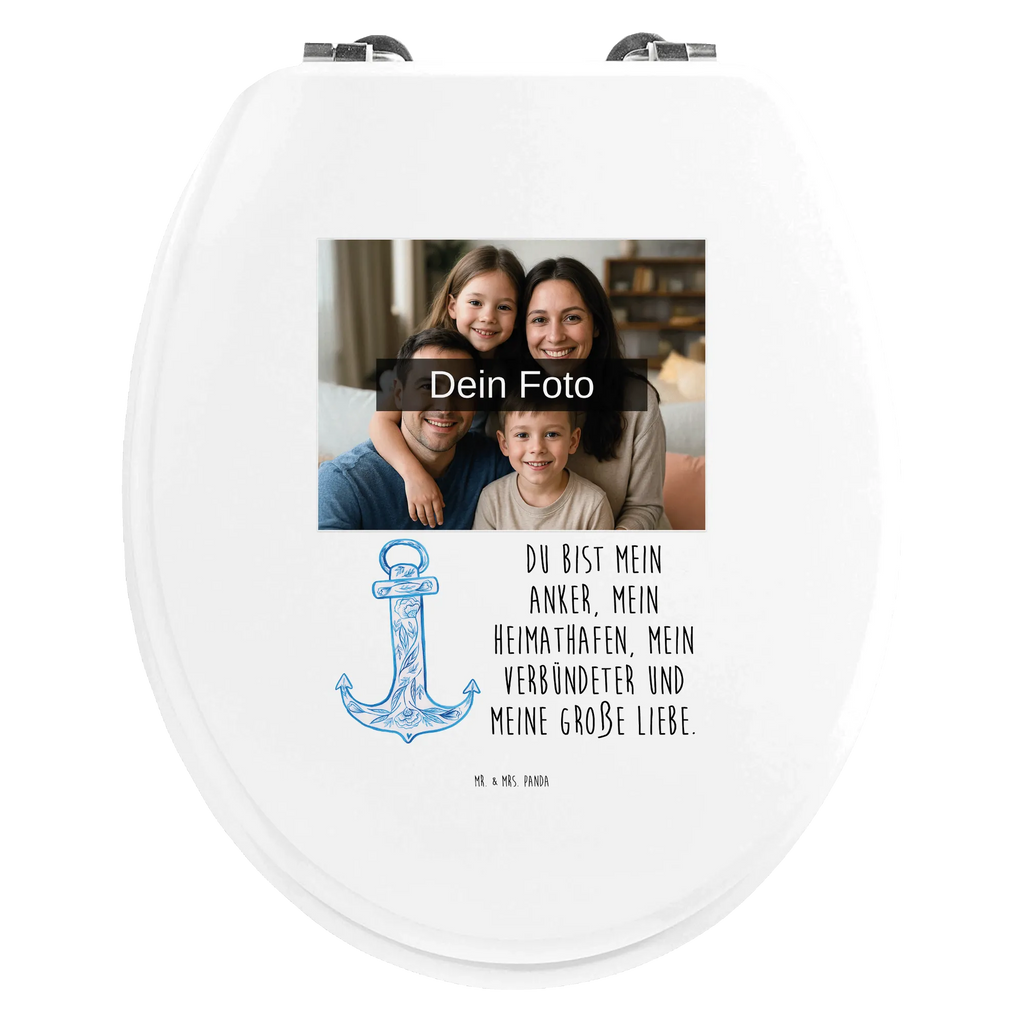 Personalisierter Foto WC Sitz Motiv Anker Blau Personalisierter Klodeckel, Personalisierter Toilettendeckel mit Foto, Toilettendeckel mit Namen, Personalisierter WC-Sitz, WC Sitz mit Namen, Personalisierte Klobrille, Tiermotive, Gute Laune, lustige Sprüche, Tiere