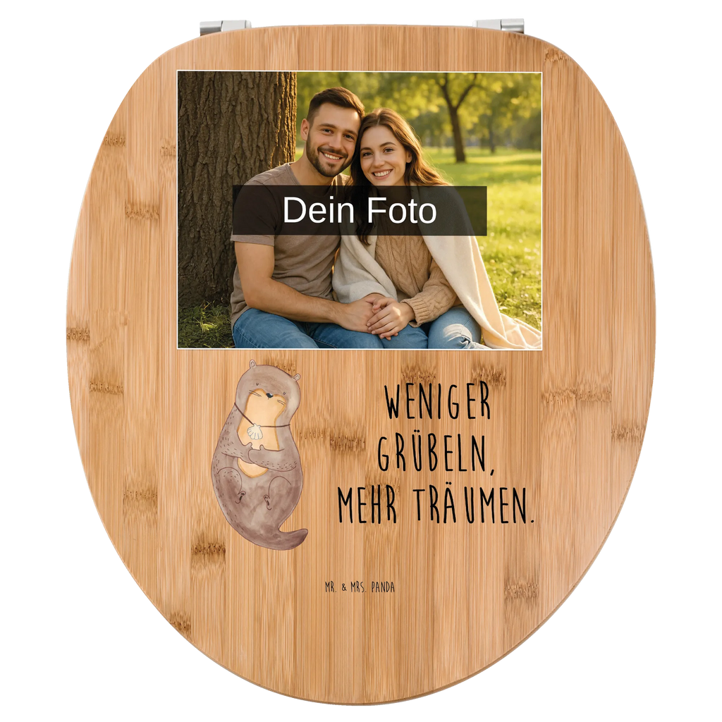 Personalisierter Foto WC Sitz Motiv Otter Muschel Personalisierter Toilettendeckel mit Foto, WC Sitz mit Namen, Toilettendeckel mit Namen, Personalisierte Klobrille, Personalisierter WC-Sitz, Personalisierter Klodeckel, Otter, Fischotter, Seeotter, Tagträumen, Büro, träumen, Motivation, grübeln, Otterliebe