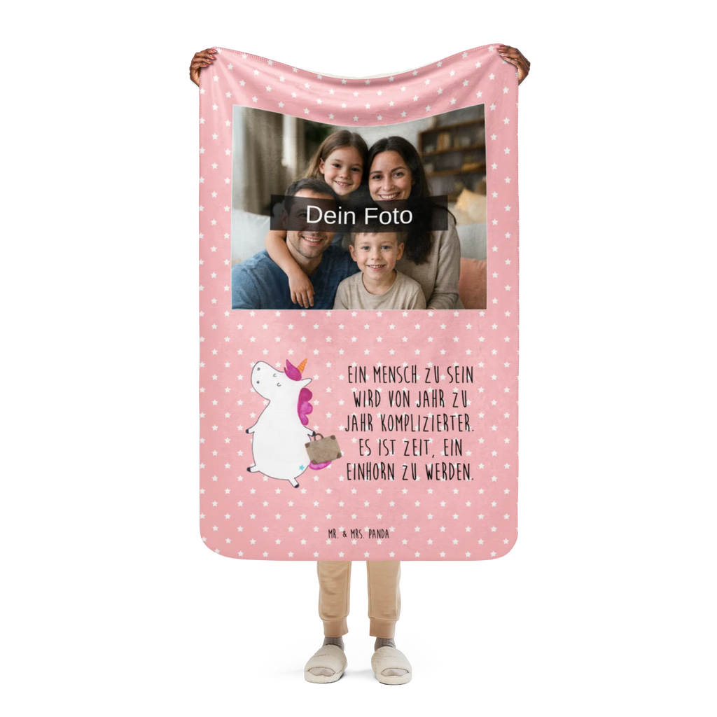 Sherpa Photo Cuddle Blanket unicorn Suitcase Foto Kuscheldecke, Einhorn, Einhörner, Einhorn Deko, Unicorn, Abenteuer, Kind, lustig, Gepäck, albern, witzig, unicorn, Erwachsen, Reise, Spaß, Verreisen, Koffer