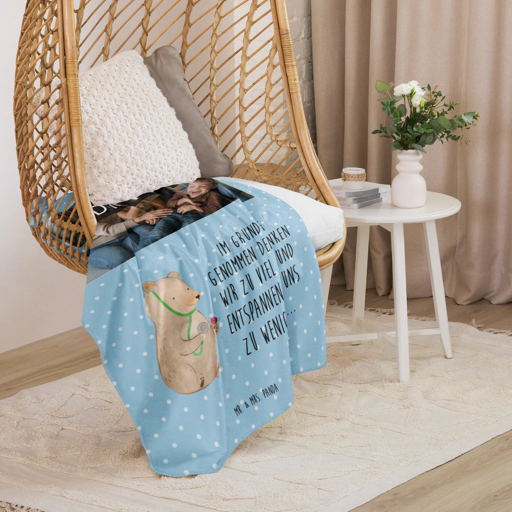 Sherpa Photo Cuddle Blanket bear Physician Foto Kuscheldecke, Bär, Teddy, Teddybär, Doktorin, Arzt, Ärztin, Professor, Professorin, Doktor